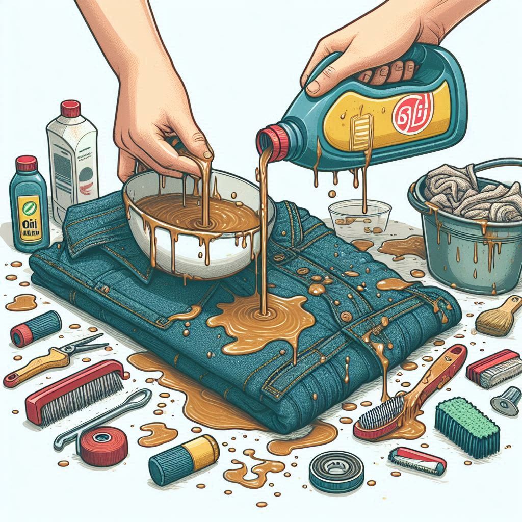 how to remove motor oil stains from clothes