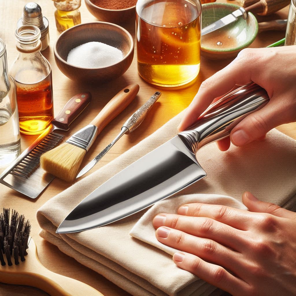 how to remove rust from knives